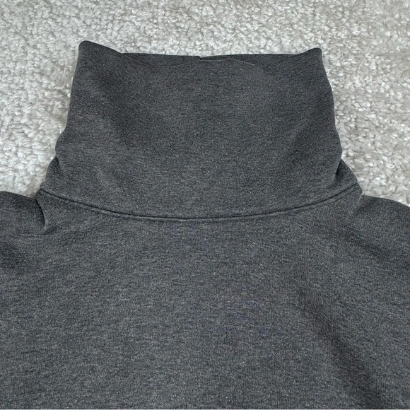Athleta Cozy Karma Fleece Turtleneck Funnel Neck Sweater Oversize Grey small - Picture 3 of 8